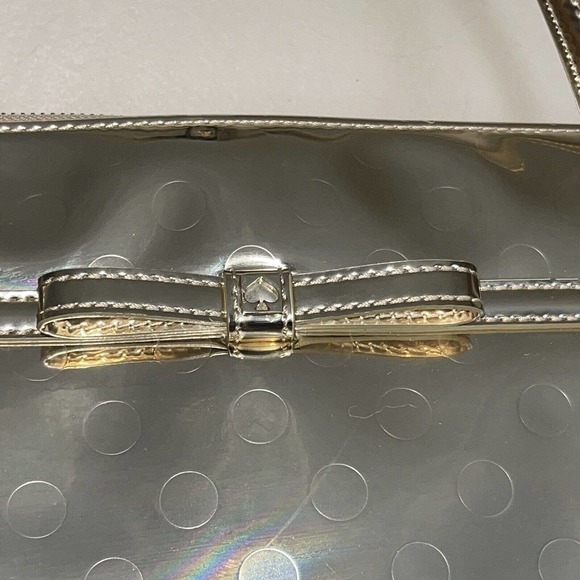 Kate Spade Camellia Street Sophie Polka Dot Embossed Gold Tote Bag Purse Handbag - Picture 7 of 8